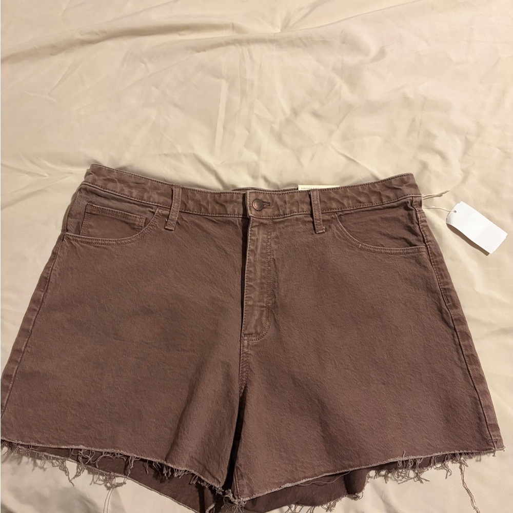 Women's Purple/Gray Denim Shorts